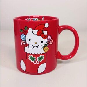 Hello Kitty Christmas Happy Holidays Red Mug New